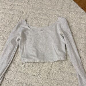 Brandy Melville light heather grey long sleeve